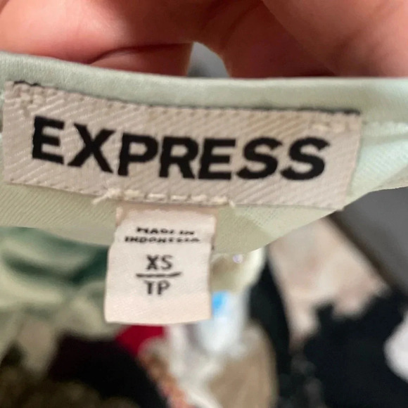 EXPRESS Mint Green Beaded/Gem Haltered Top Size XS - Picture 5 of 5